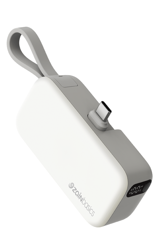 Power Bank Mini 5,000 mAh - White - Zain Basics