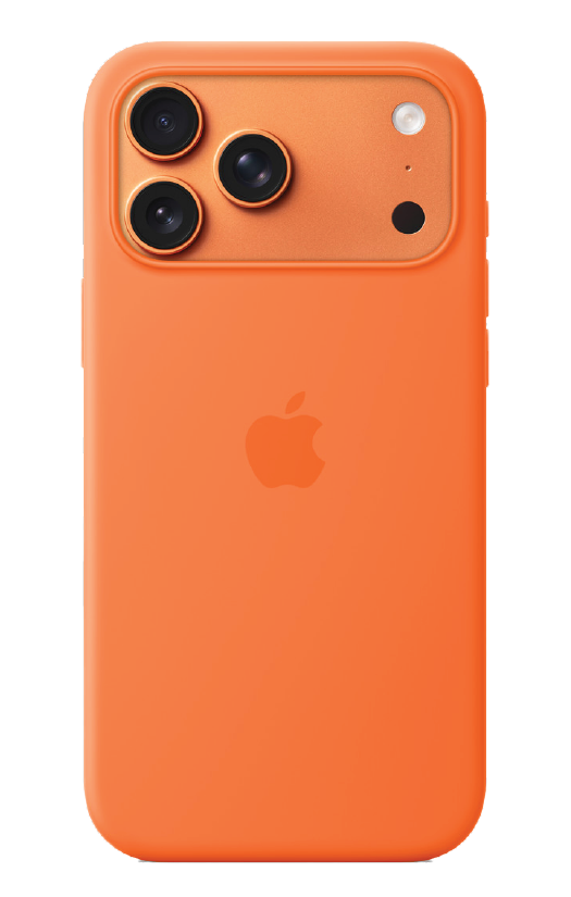 iPhone 17 Pro Max Silicone Case with MagSafe – Orange